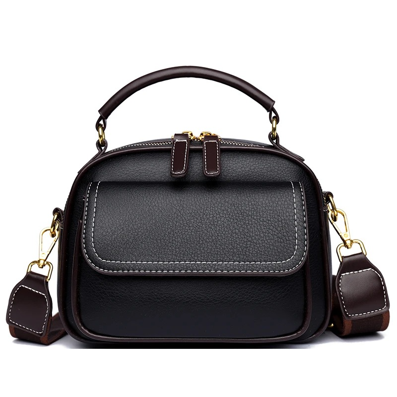 Picture of New Sac a Main Women Handbag soft small Shoulder Pu Leather Tote Hand Bags for Ladies(Black)