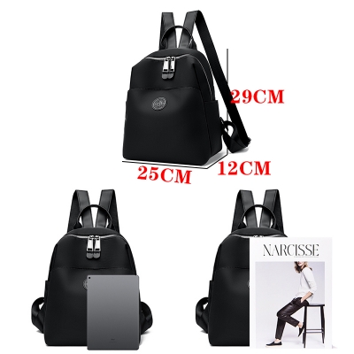 Picture of 2025 New Hot Women’s Backpacks Designer High Quality Soft Nylon Simple Fashion Bag(Black)