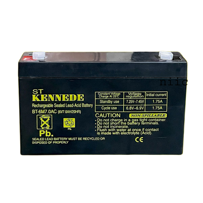 Picture of Charger fan Rechargeable Battery Maintenance free Heavy Weight Model- KENNEDE=6V 7.0Ah-1050 Gram