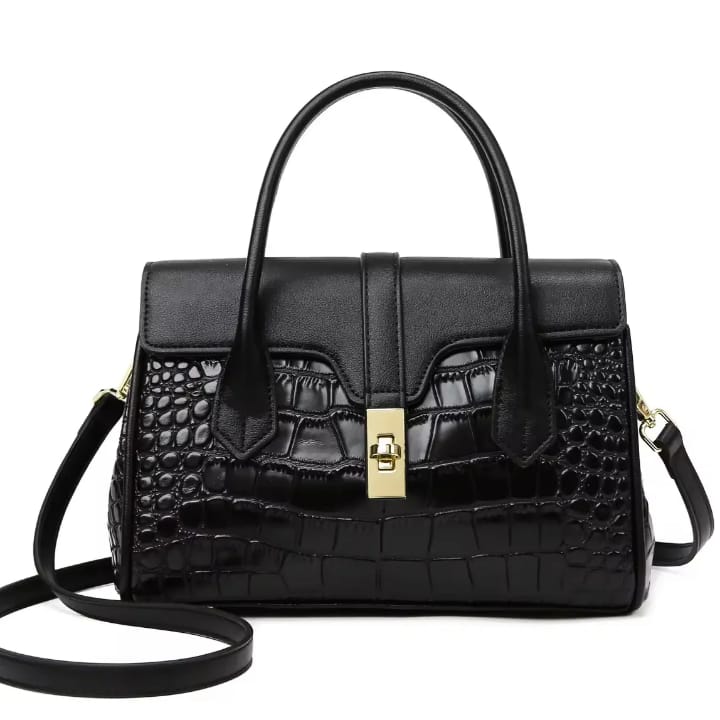 Picture of Casual Tote Luxury Leather Handbags Purse Women Bag(BLACK)