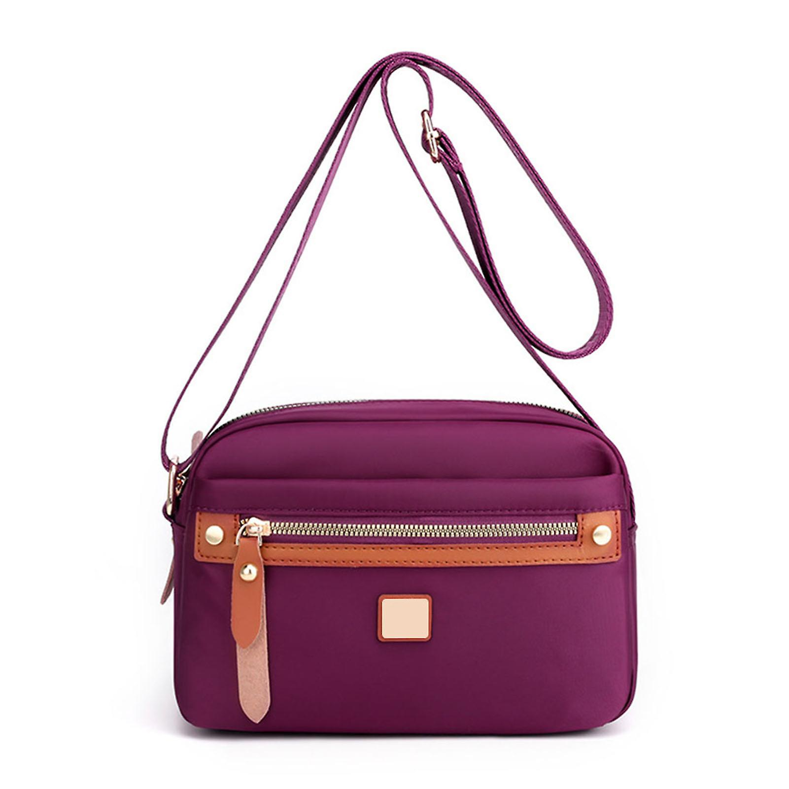 Picture of Nylon Fashion Cross-body Bag Lightweight Portable Shoulder Bag (purple color)