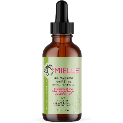 Picture of Hair Growth Essential Oil Rosemary Mint Hair Strengthening Oil Nourishing Treatment for Split Ends and Dry Mielle Organics Hair