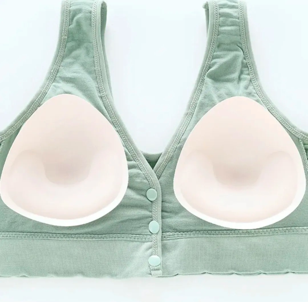 Picture of Imported Front Button Soft Cotton Maternity Bra Nursing Bra For New Born Baby Feeding (One Piece)