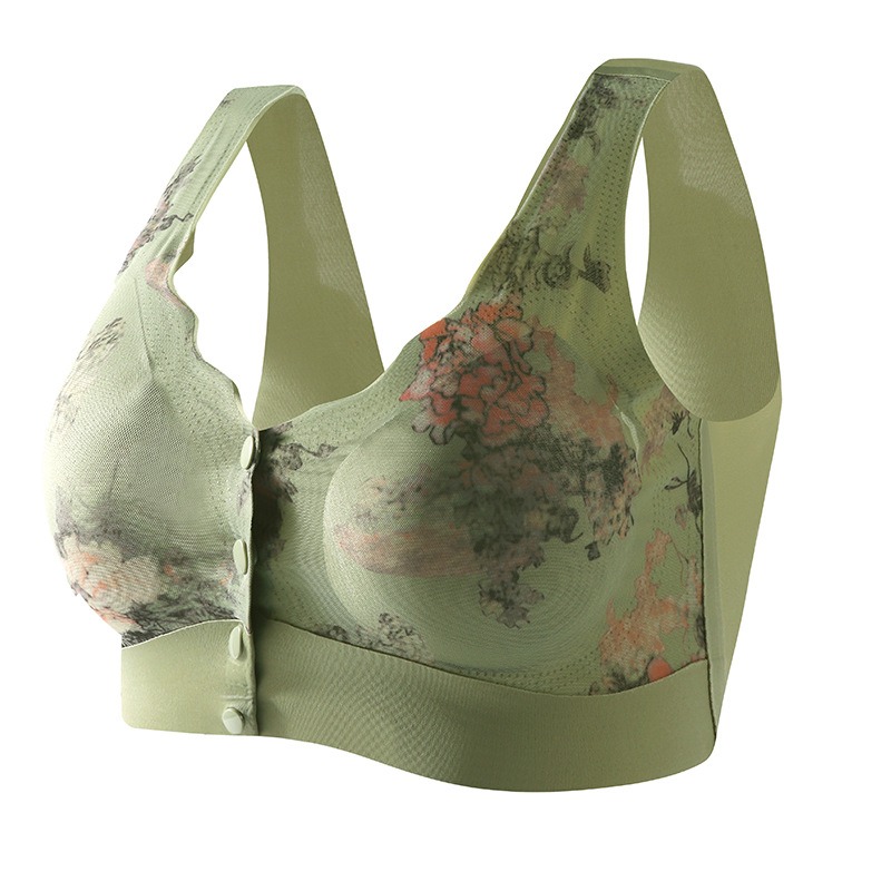 Picture of 1 Piece Imported Premium Print Maternity Bra Nursing Bra Front Button Bra Ice Silk comfortable Bra new born baby feeding Bra for women