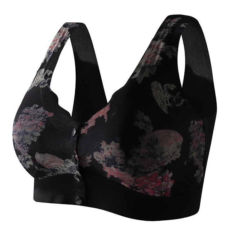 Picture of 1 Piece Imported Premium Print Maternity Bra Nursing Bra Front Button Bra Ice Silk comfortable Bra new born baby feeding Bra for women