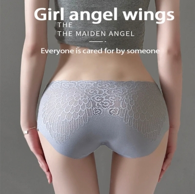 Picture of Imported stylish ice silk lace seamless brief comfortable underwear panty for women (One piece)