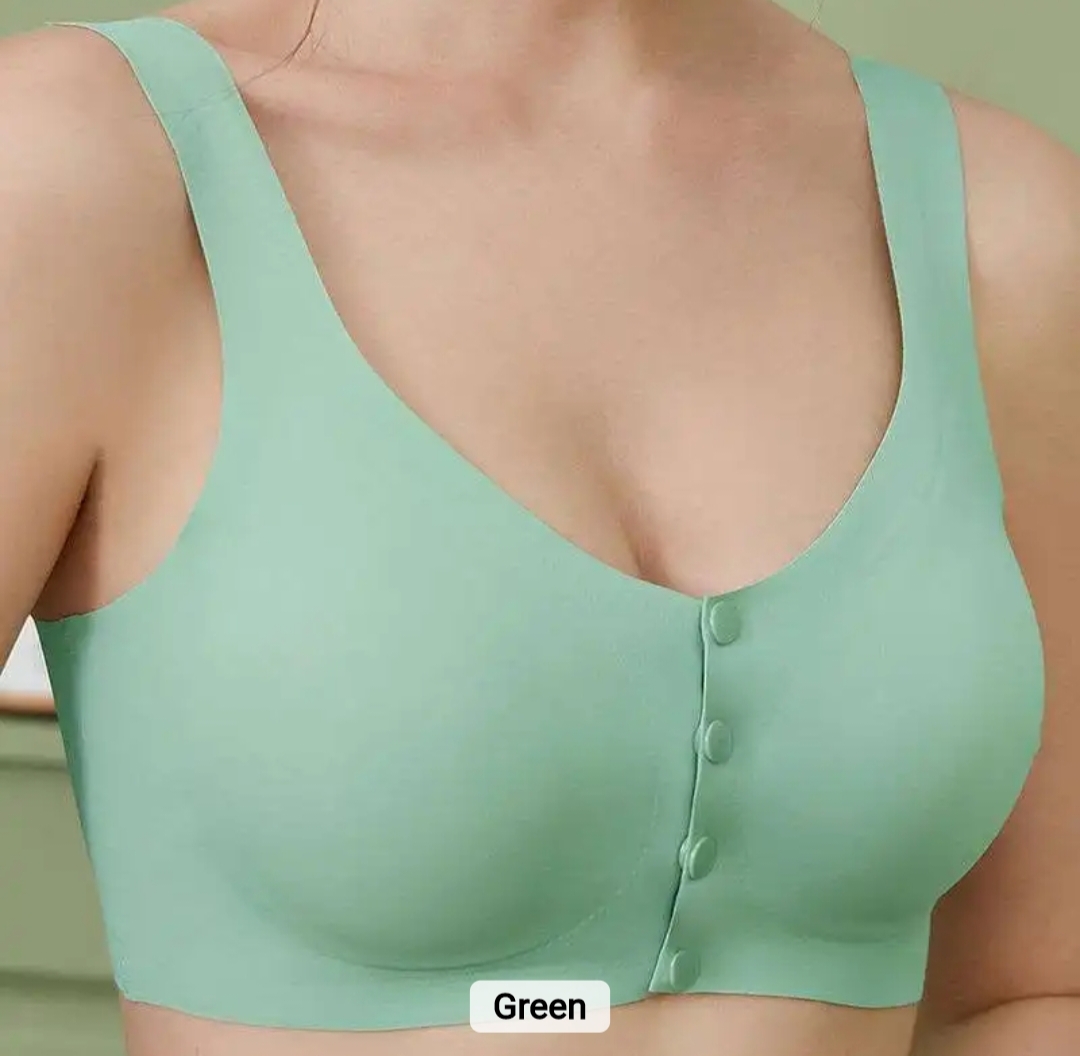 Picture of Imported Premium Breastfeeding Bra Maternity Bra Nursing Bra Front Button Bra Ice Silk comfortable Bra new born baby feeding Bra for women
