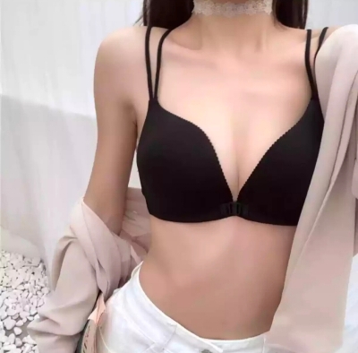 Picture of Imported Front Closure Women Bras Padded Wire Free Strappy Super Push Up Bralette Women Intimes Backless Underwear -One Piece