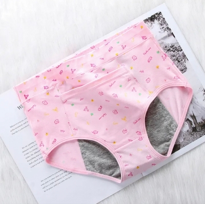 Picture of 1 Piece Imported Premium Women's Soft Cotton Breathable Underwear Period Panty Underwear Extended Leak-proof knitted Panties
