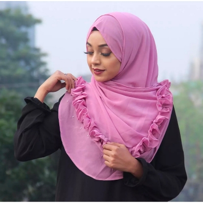 Picture of New Hijab Collection Fashion Women Solid Chiffon Headscarf Ready Instant Hijab Scarf Muslim Shawl Islamic Hijabs Arab Wrap Head Scarves