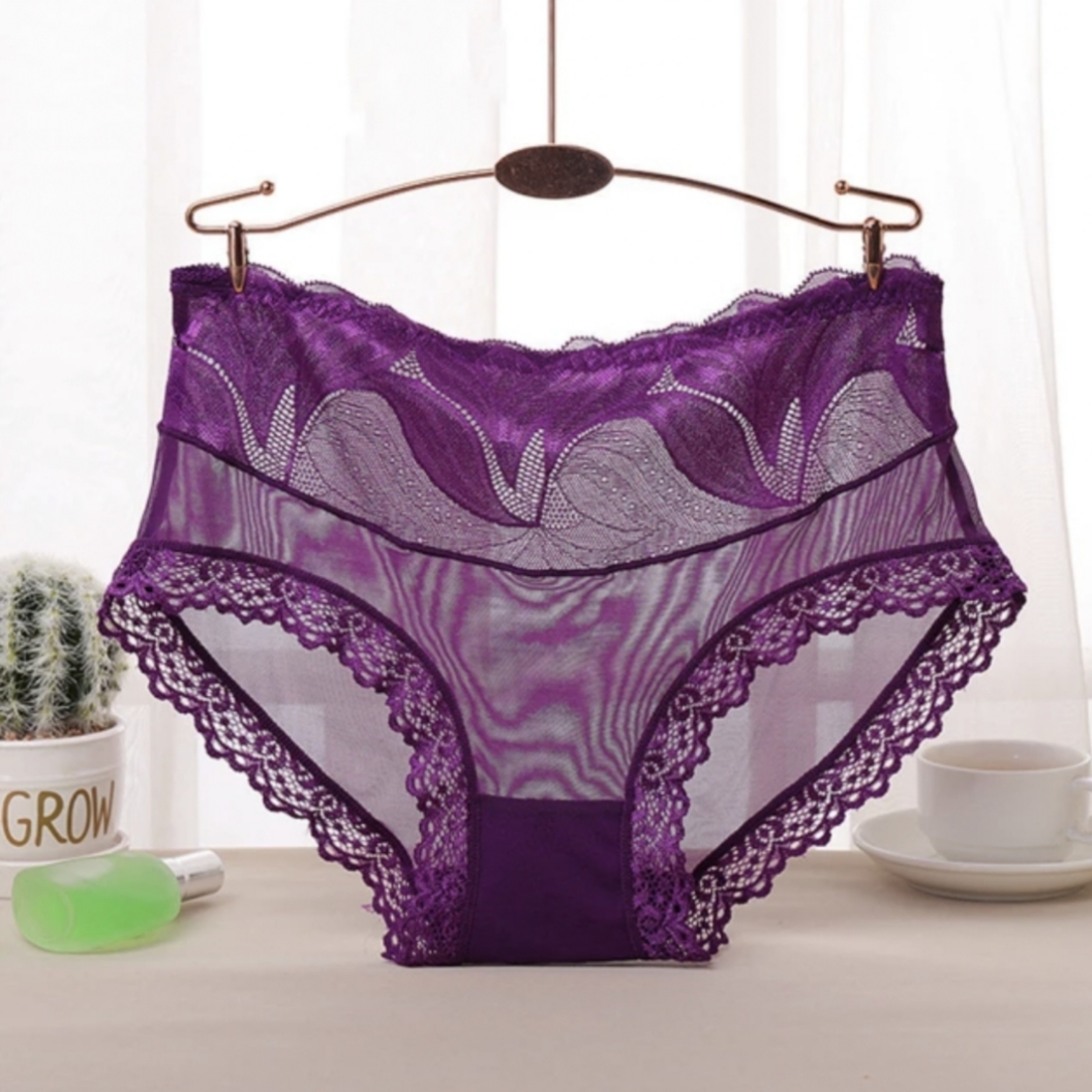 Picture of Imported Lace Comfortable Underwear Net Panty for Women(One Piece)