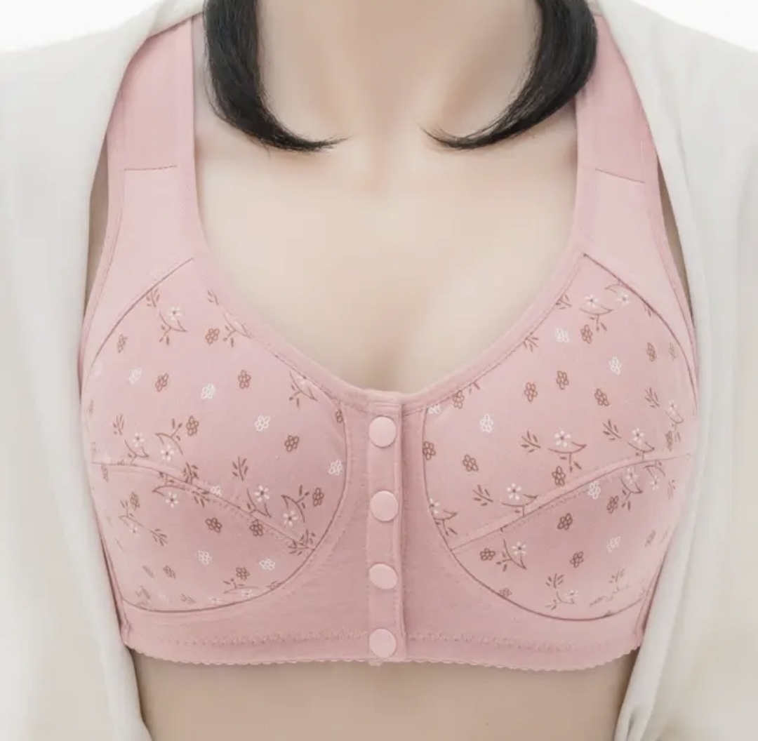 Picture of Imported Printed Front Button Soft Cotton sports Bra For New Born Baby Feeding(One Piece)