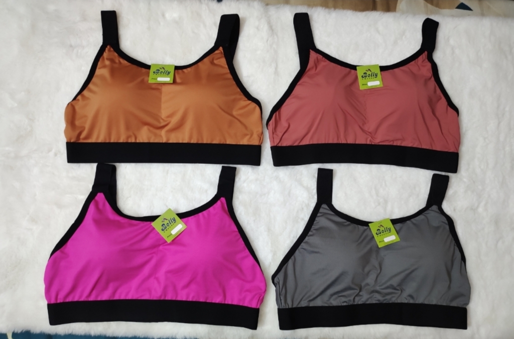 Picture of 3 Piece Sports bra breathable gathered bra running bra beautiful back bra seamless bra padded bra for Women