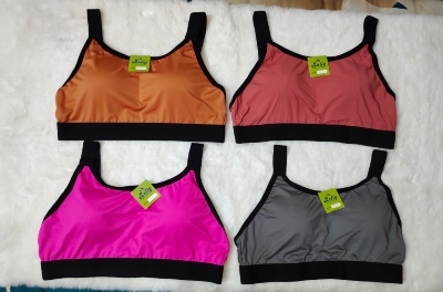 Picture of 3 Piece Sports bra breathable gathered bra running bra beautiful back bra seamless bra padded bra for Women