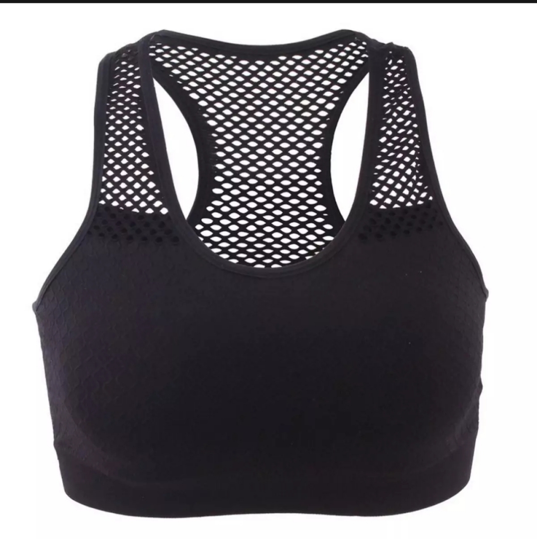 Picture of Women Bra Yoga Bra Mesh Hollow Out Breathable Fitness Shockproof Quick drying on the back For Running Gym Push Up Sports  Shapwear Air Bra