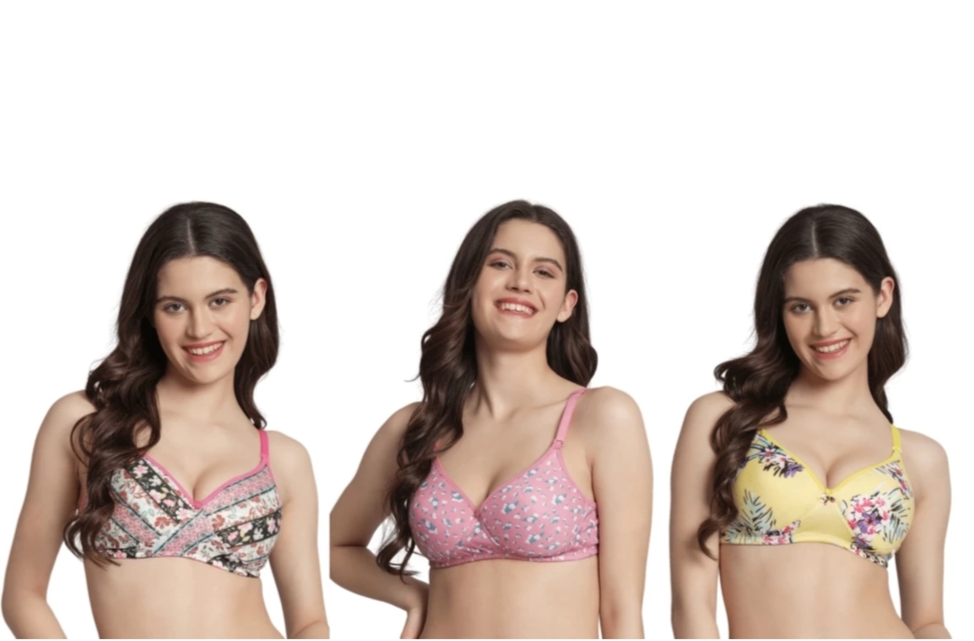 Picture of 1 Piece Printed Adjustable strap  bra Foam bra padded bra comfortable bra stylish bra for Women(Any 1 color)