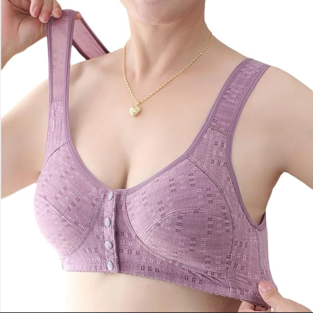 Picture of Imported Front Button Nursing Bra Cotton Maternity Bra For New Born Baby Feeding Bra for Women(One Piece)