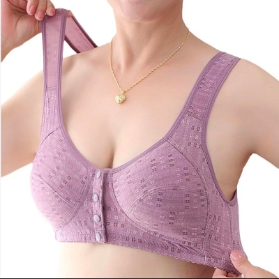 Picture of Imported Front Button Nursing Bra Cotton Maternity Bra For New Born Baby Feeding Bra for Women(One Piece)
