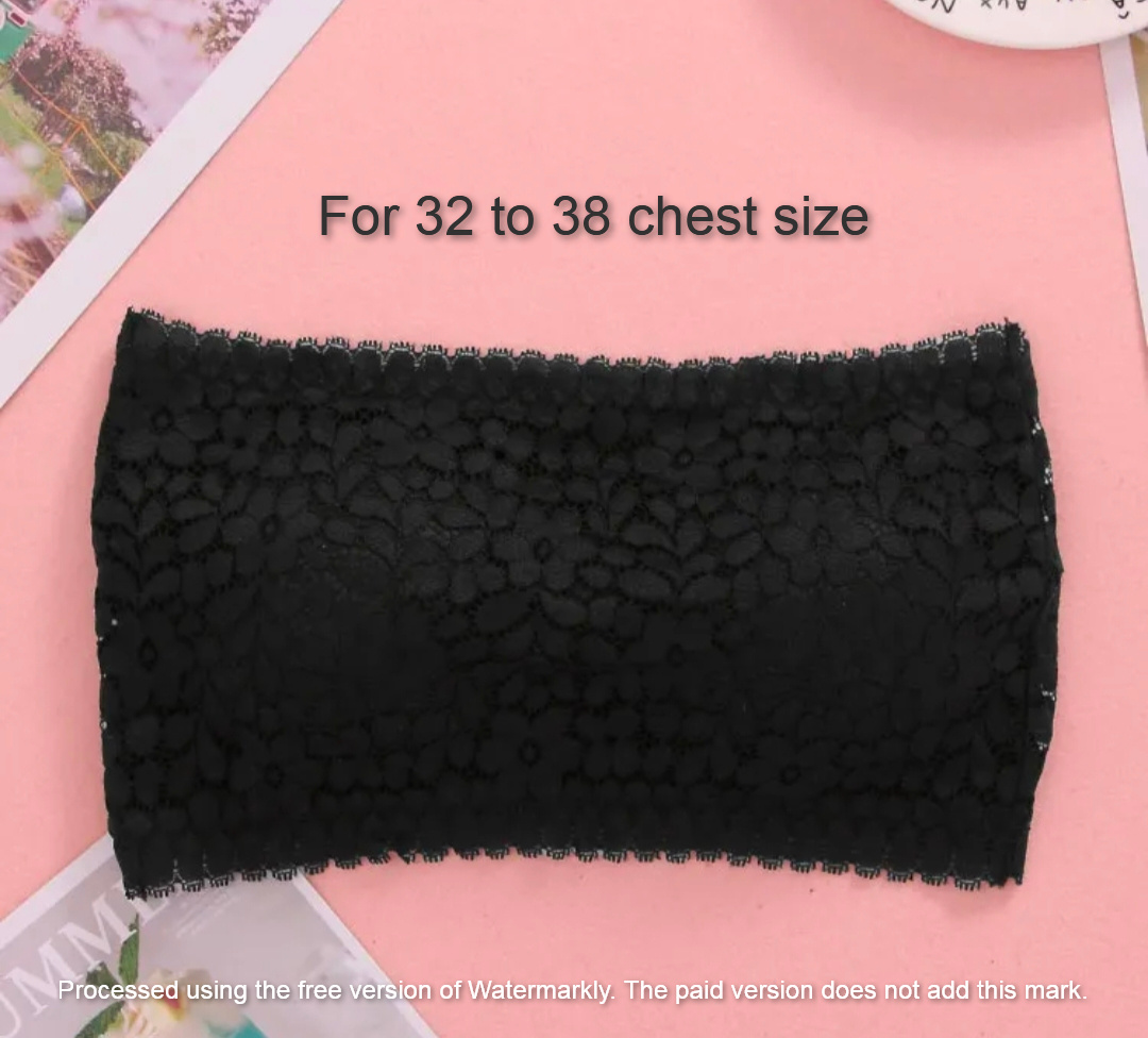 Picture of Premium Lace Tube Strapless Padded Push Up Bra For Women (One Piece Free Size Bra)