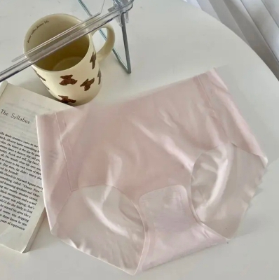 Picture of One Piece Imported Breathable Briefs Solid color mid waist Ice silk transparent stylish panty comfortable long time useable panty invisible antibacterial underwear for women