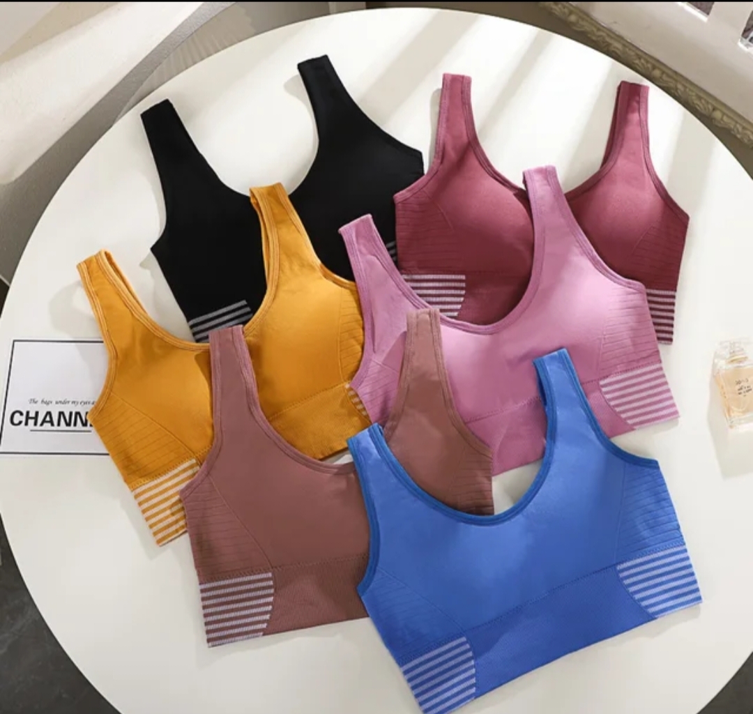 Picture of Imported Women new stylish girls push up shockproof with chest pads seamless sports tube top comfortable bra for women (one piece)