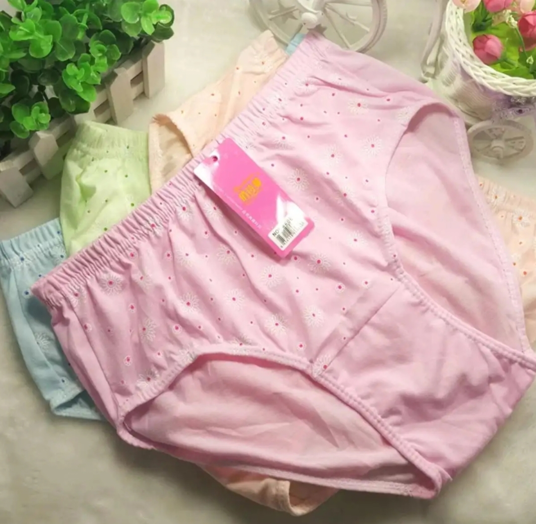 Picture of 3 Piece Premium Printed Cotton Panty for Women