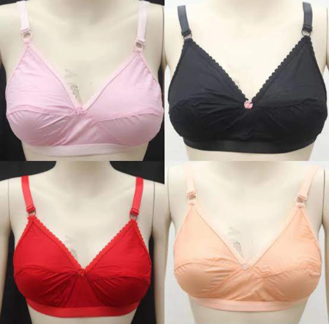 Picture of 4 piece comfortable Cotton Bra Boil Fabrics for women