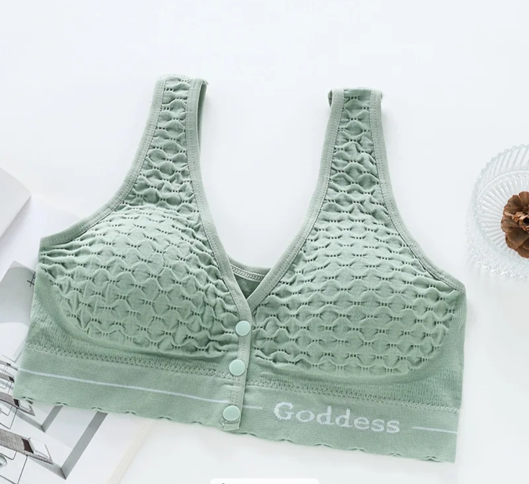 Picture of Imported Front Button Soft Cotton Maternity Bra Nursing Bra For New Born Baby Feeding (One Piece)