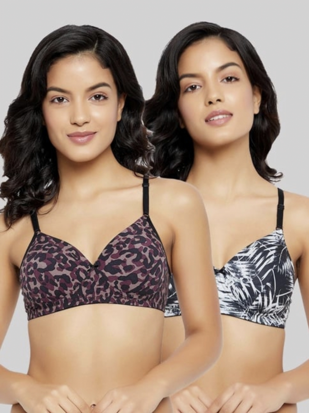 Picture of 2 Piece Non Padded Printed Adjustable strap bra comfortable bra stylish bra for Women(Any 2 color)