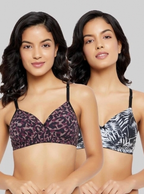 Picture of 2 Piece Non Padded Printed Adjustable strap bra comfortable bra stylish bra for Women(Any 2 color)