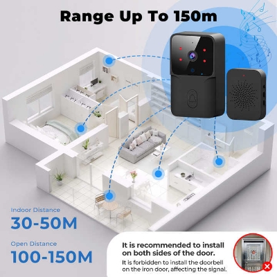 Picture of Tuya WiFi 1080P HD Video Doorbell Camera Wireless Waterproof IP55 Door Bell with Visual Intercom Camera - Vintage Choice