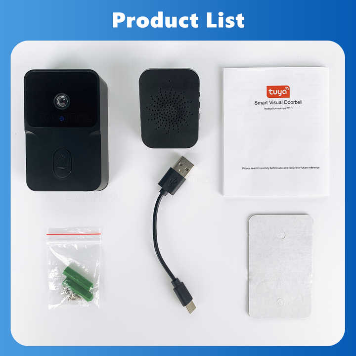Picture of Tuya WiFi 1080P HD Video Doorbell Camera Wireless Waterproof IP55 Door Bell with Visual Intercom Camera - Vintage Choice