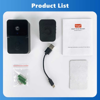 Picture of Tuya WiFi 1080P HD Video Doorbell Camera Wireless Waterproof IP55 Door Bell with Visual Intercom Camera - Vintage Choice