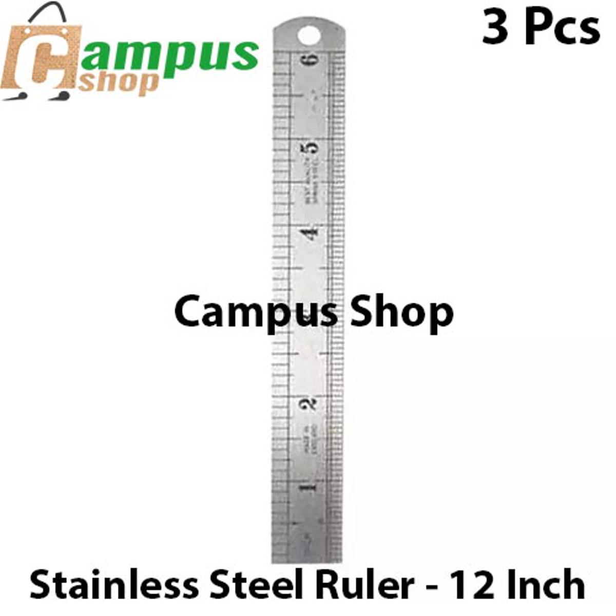 Picture of Stainless Steel Ruler - 12 Inch - 3pcs