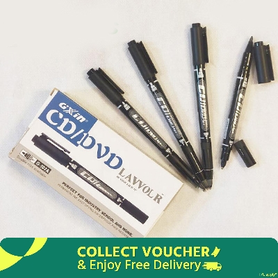 Picture of Gixin CD/DVD/OHP Marker Pen - Black (1pc,4pcs)