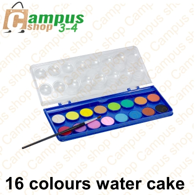 Picture of Water Color Cakes Paint 16 Colors Box for Student's Watercolor Painting