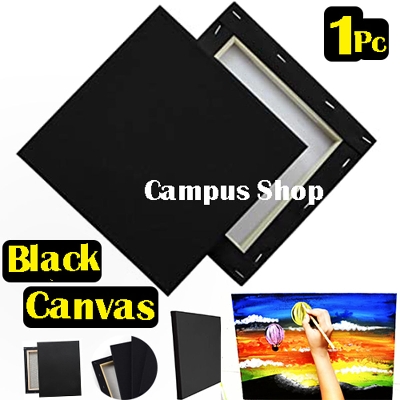 Picture of Black Canvas for Painting Size 4/4, 5/5, 6/6, 8/8, 8/10, 10/10, 10/12, 12/12, 12/16 Inches
