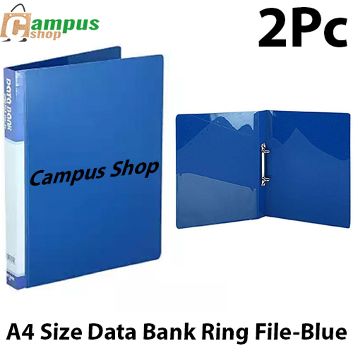 Picture of A4 Size Data Bank Ring File - Blue (2pcs)