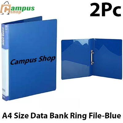 Picture of A4 Size Data Bank Ring File - Blue (2pcs)