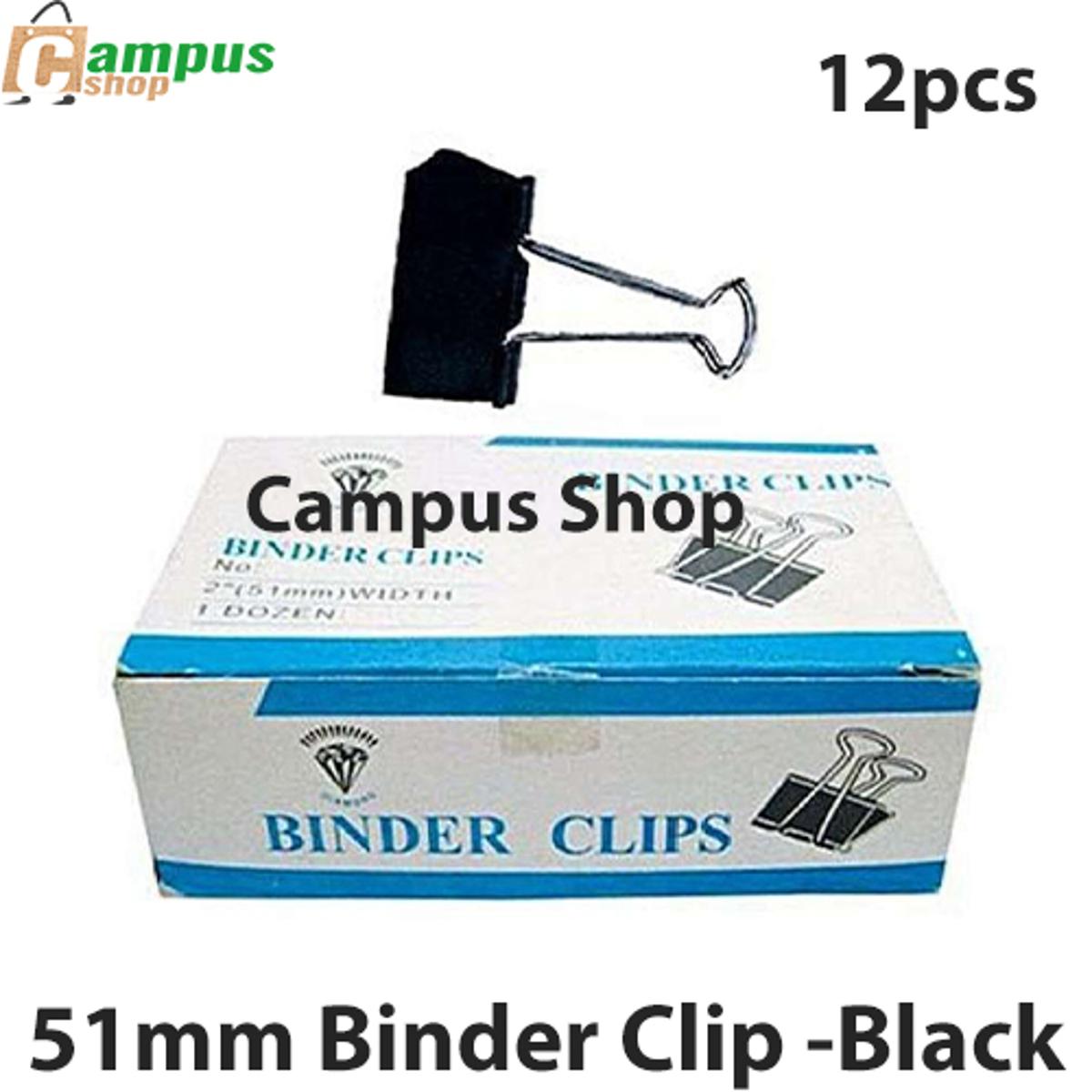 Picture of 51mm Binder Clip - 12pcs - Black
