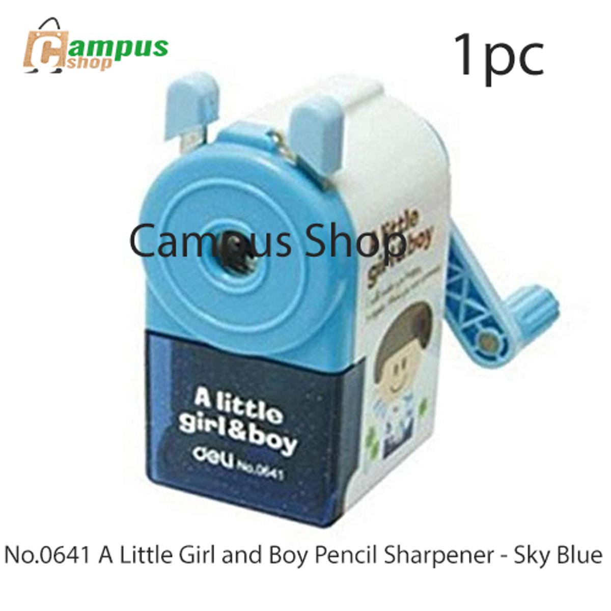 Picture of No.0641 A Little Girl and Boy Pencil Sharpener - Sky Blue