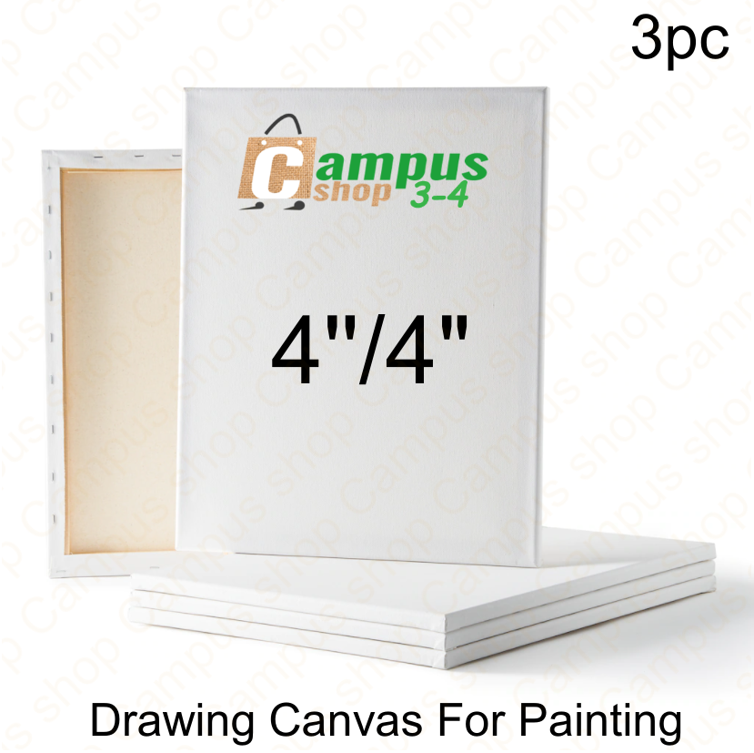 Picture of Canvas For Painting 3 Pcs Combo Of Irregular Size 4/6, 4/8, 5/6, 6/8, 6/15,10/16, 12/20  Inches – White - Canvas