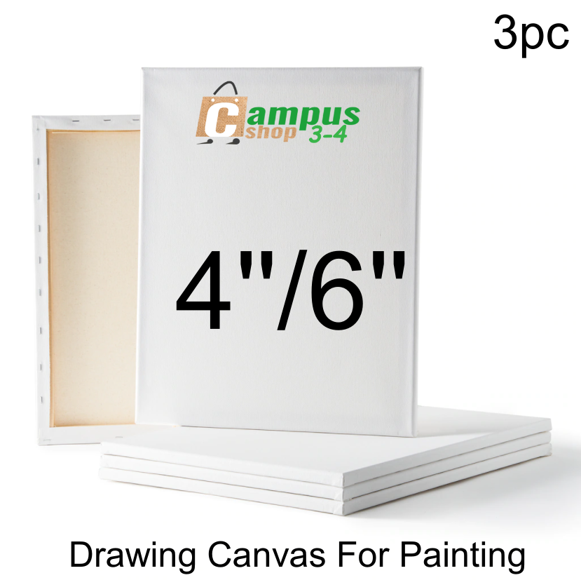 Picture of Canvas For Painting 3 Pcs Combo Of Irregular Size 4/6, 4/8, 5/6, 6/8, 6/15,10/16, 12/20  Inches – White - Canvas