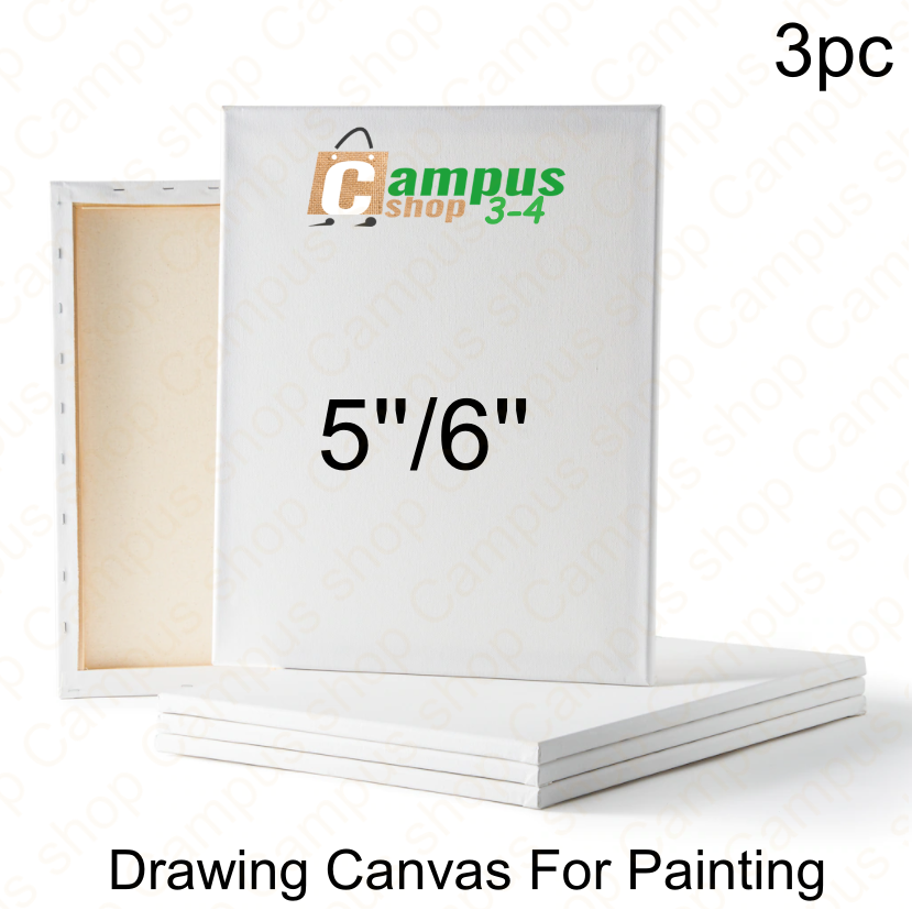 Picture of Canvas For Painting 3 Pcs Combo Of Irregular Size 4/6, 4/8, 5/6, 6/8, 6/15,10/16, 12/20  Inches – White - Canvas