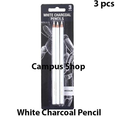 Picture of Keep Smiling White Charcoal Pencil Set of 3 pencils White Charcoal