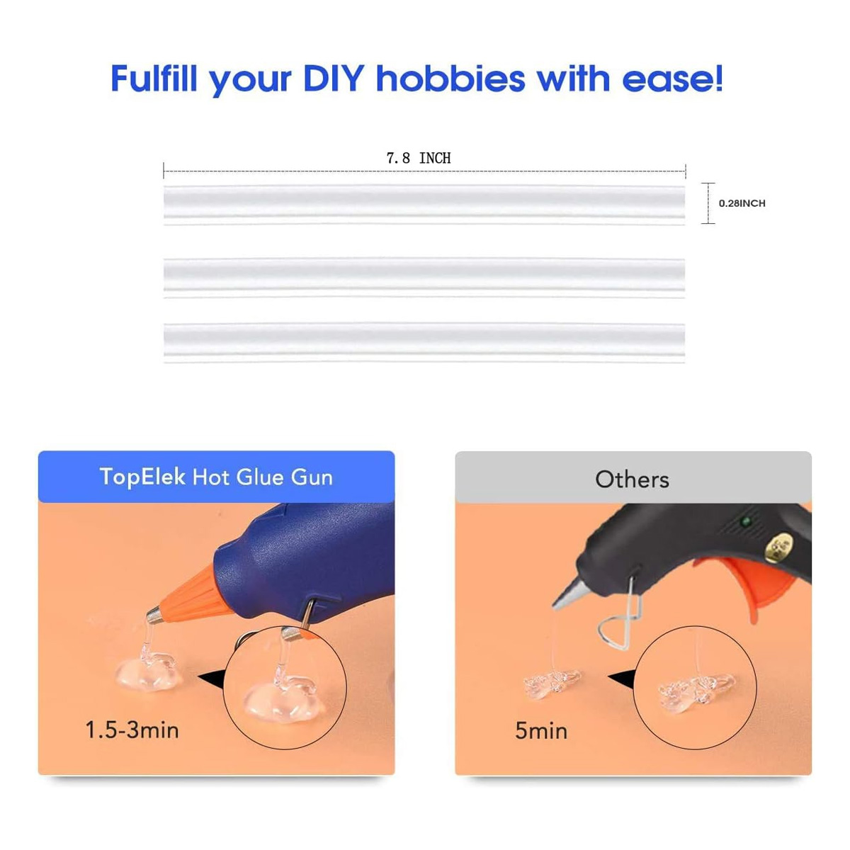 Picture of Hot Melt Glue gun + 5 Pcs Glue Strick 11 Inch