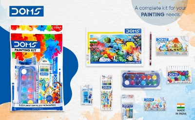 Picture of DOMS Painting Etc Kit full set 9pcs Bundle value pack for Painting, Drawing & Sketching