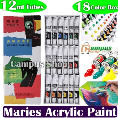 Picture of Maries Acrylic Color 12/18/24/36 Color  Box For Professional Artist- 12Ml Tubes - Water Color - colour