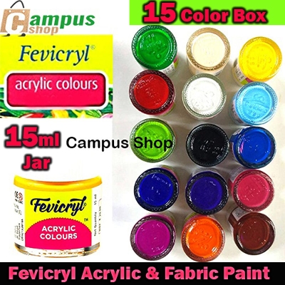 Picture of Fevicry Acrylic Color 15 Shades 15 ml Multicolor