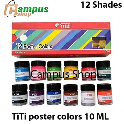 Picture of Titi Poster Colour 6/12/14 Shades Box 10ml Jar Non Toxic for Poster Painting